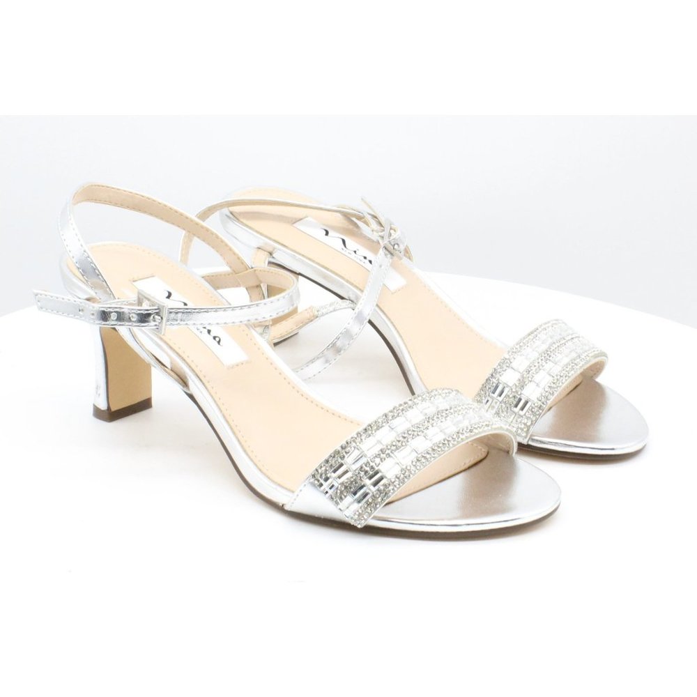 Nina Silver Strappy Sandals